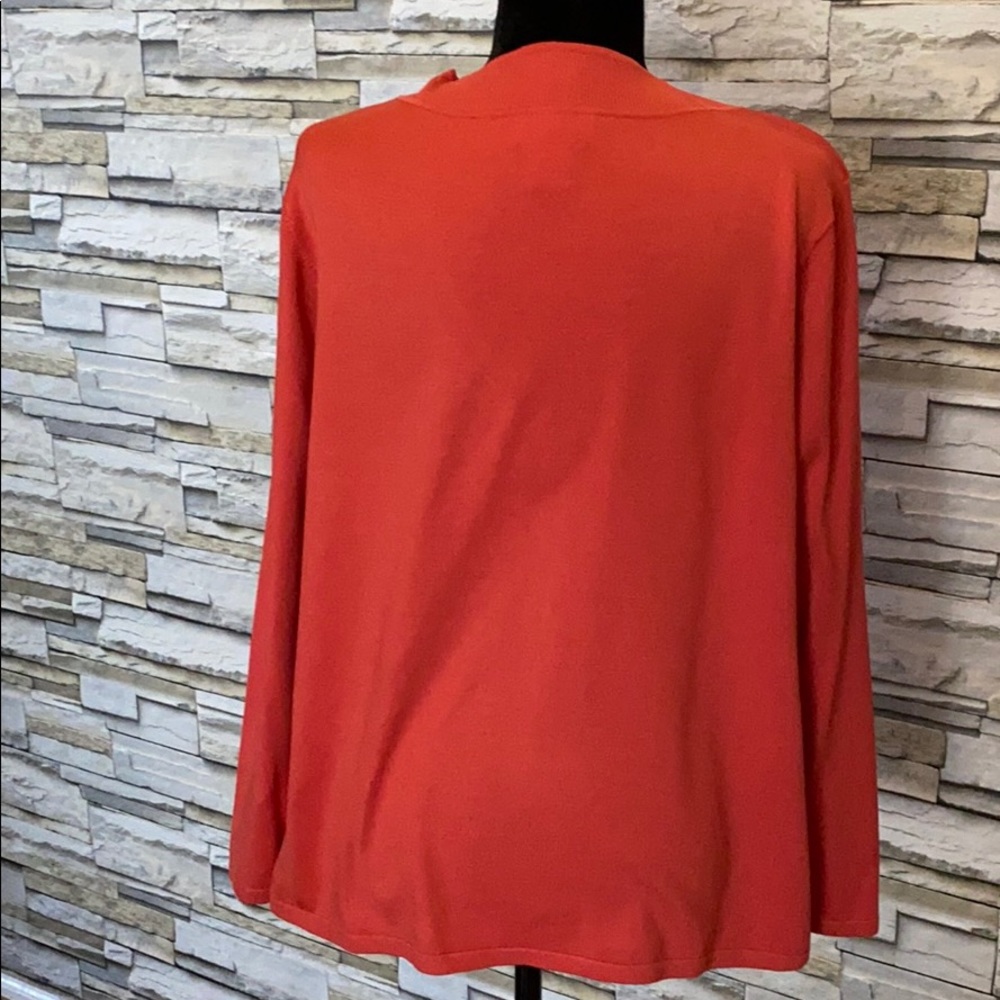 Euc Talbots Size 1x Button Up V-Neck Sweater - image 3